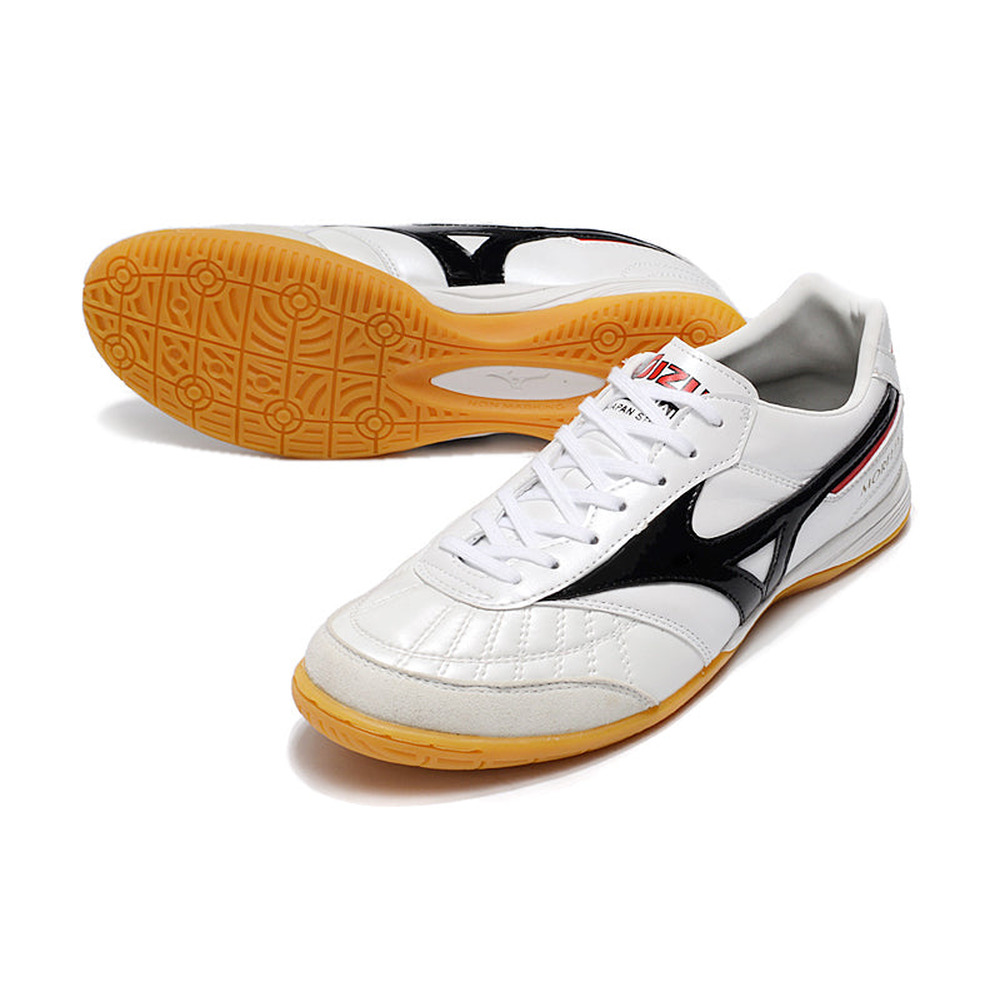 Chuteira Futsal Mizuno Morelia Sala IC Branca e Preta