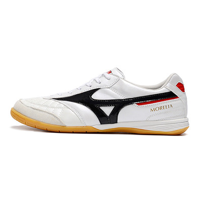Chuteira Futsal Mizuno Morelia Sala IC Branca e Preta