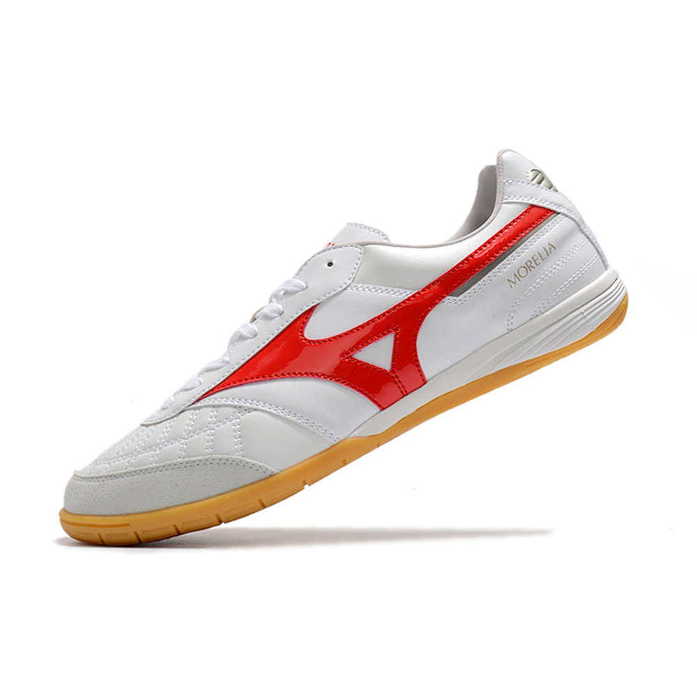 Chuteira Futsal Mizuno Morelia Sala IC Branca e Vermelha