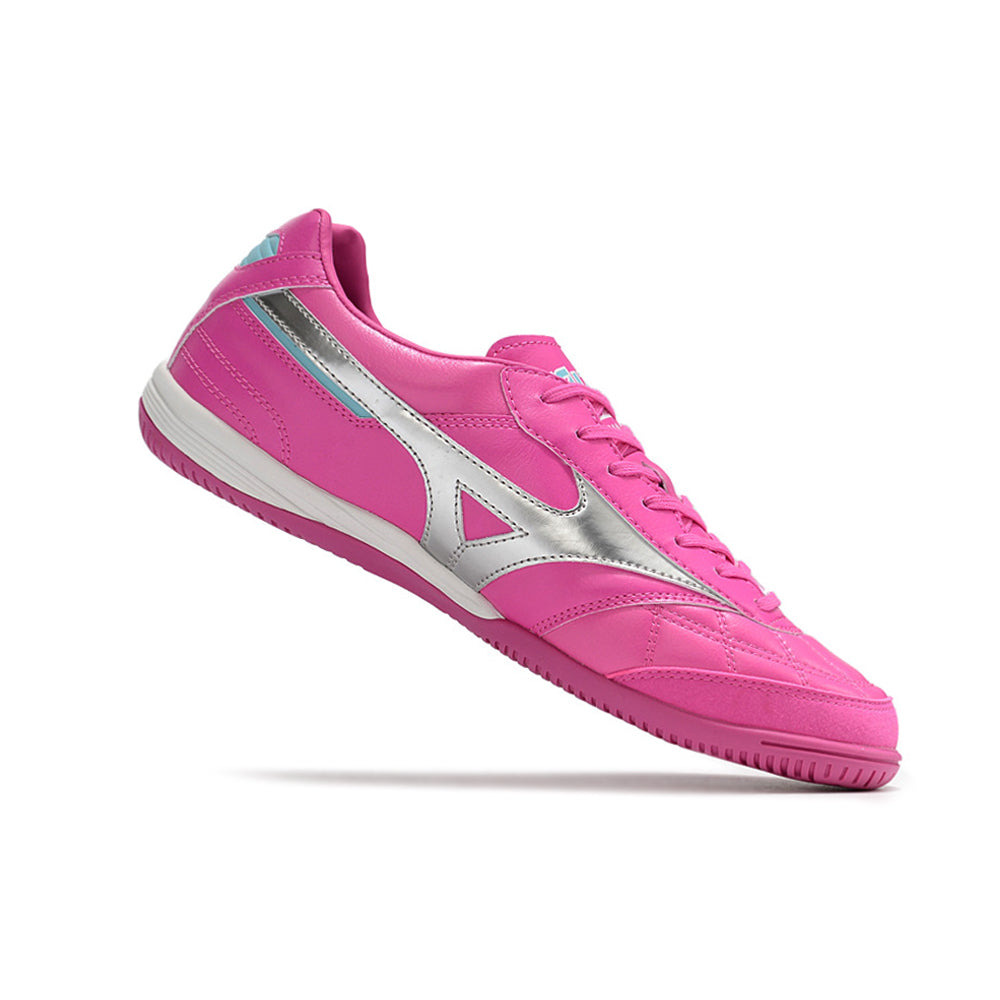 Chuteira Futsal Mizuno Morelia Sala IC Rosa e Prata