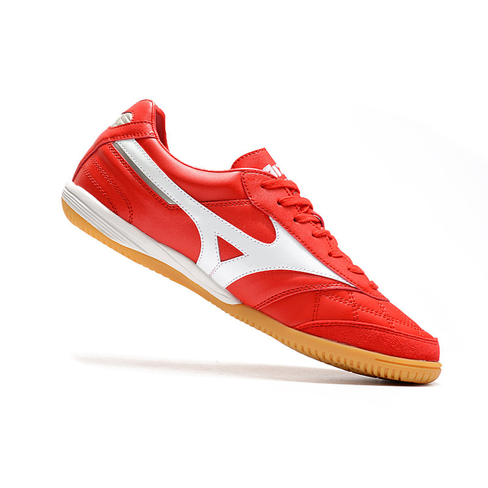 Chuteira Futsal Mizuno Morelia Sala IC Vermelha e Branca