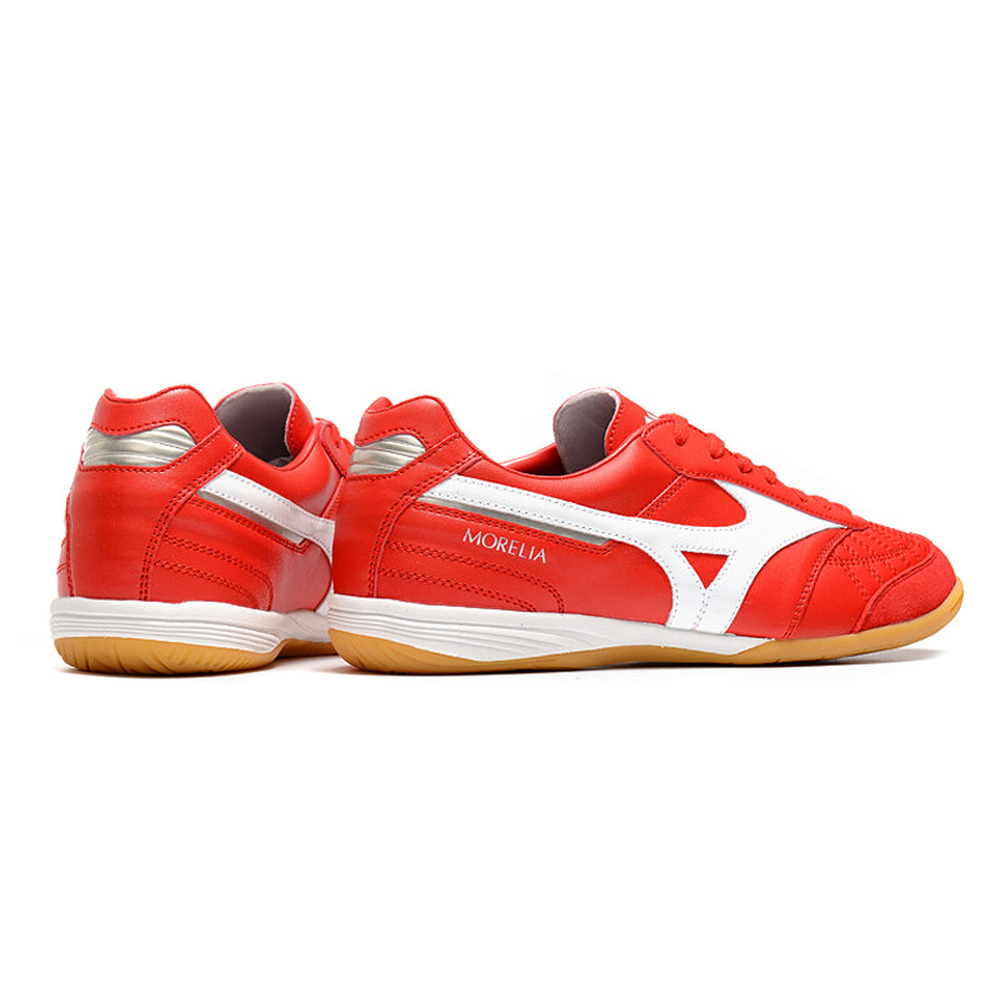 Chuteira Futsal Mizuno Morelia Sala IC Vermelha e Branca