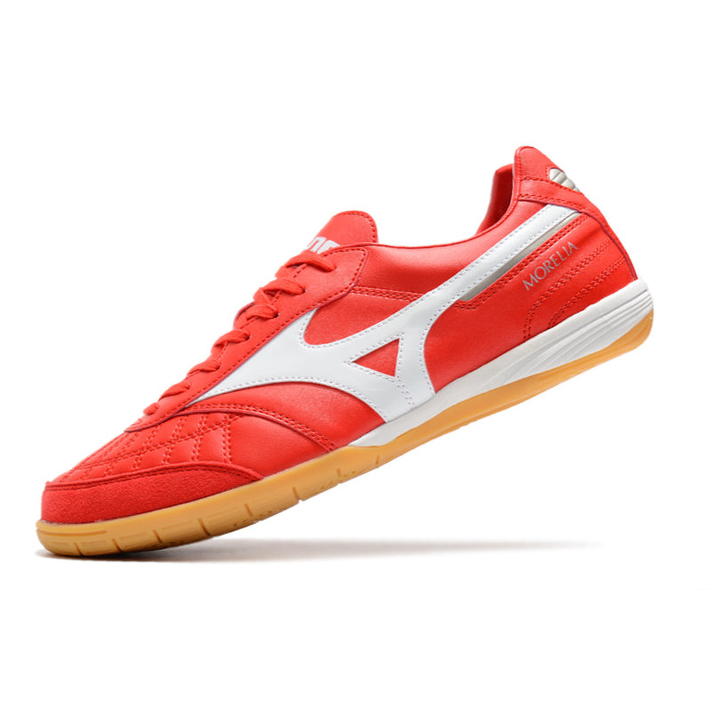 Chuteira Futsal Mizuno Morelia Sala IC Vermelha e Branca