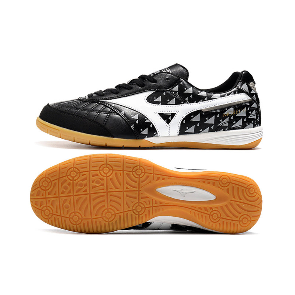 Chuteira Futsal Morelia Mizuno Sala IC Preta e Branca