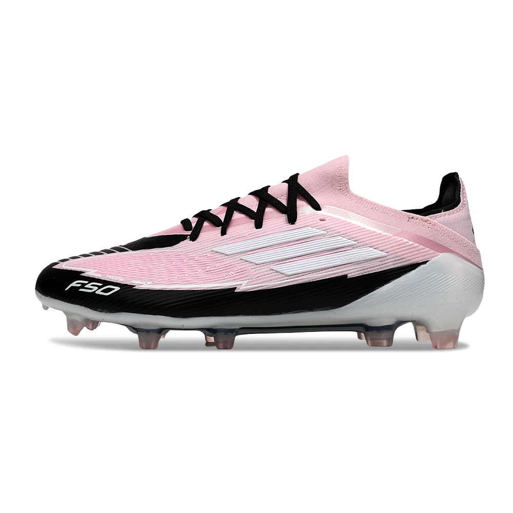 Chuteira Campo Adidas F50 FG Rosa e Preto 