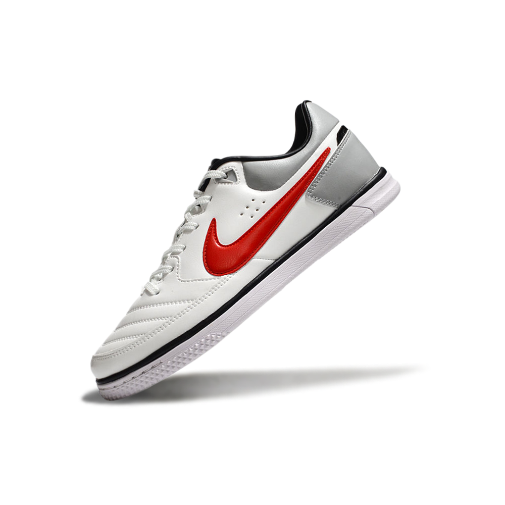 Chuteira Futsal Nike 5 StreetGato IC Branca e Vermelha
