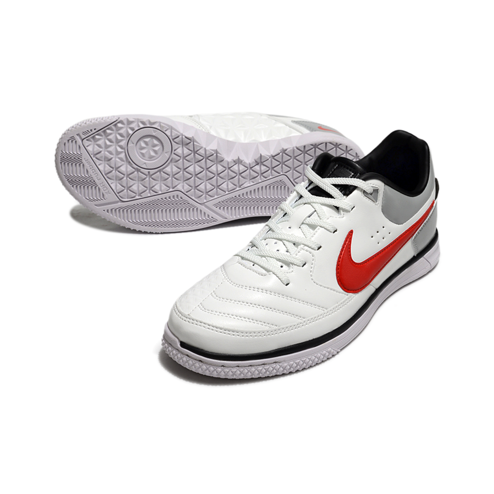 Chuteira Futsal Nike 5 StreetGato IC Branca e Vermelha