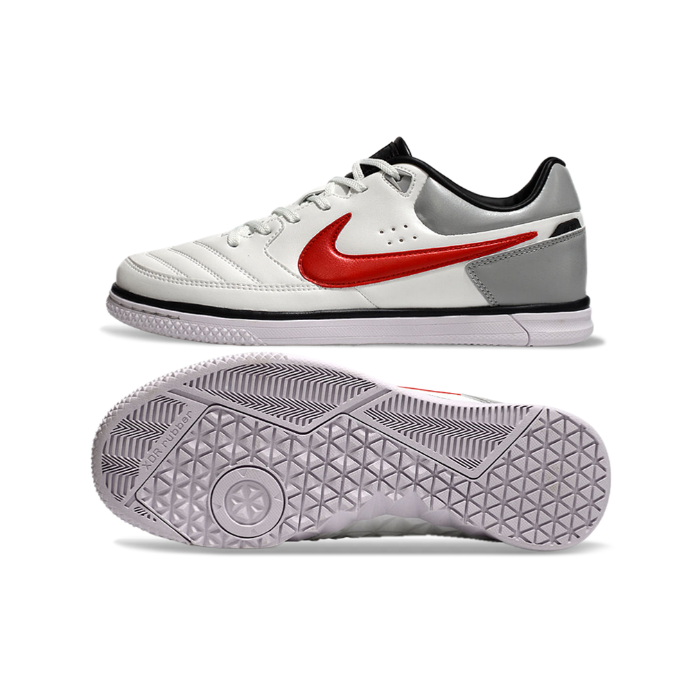 Chuteira Futsal Nike 5 StreetGato IC Branca e Vermelha