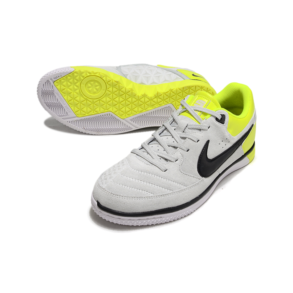 Chuteira Futsal Nike 5 StreetGato IC Cinza e Amarelo