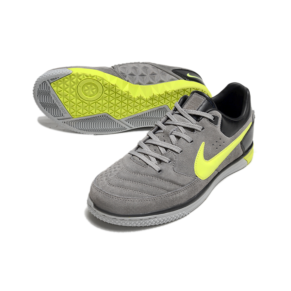 Chuteira Futsal Nike 5 StreetGato IC Cinza e Verde