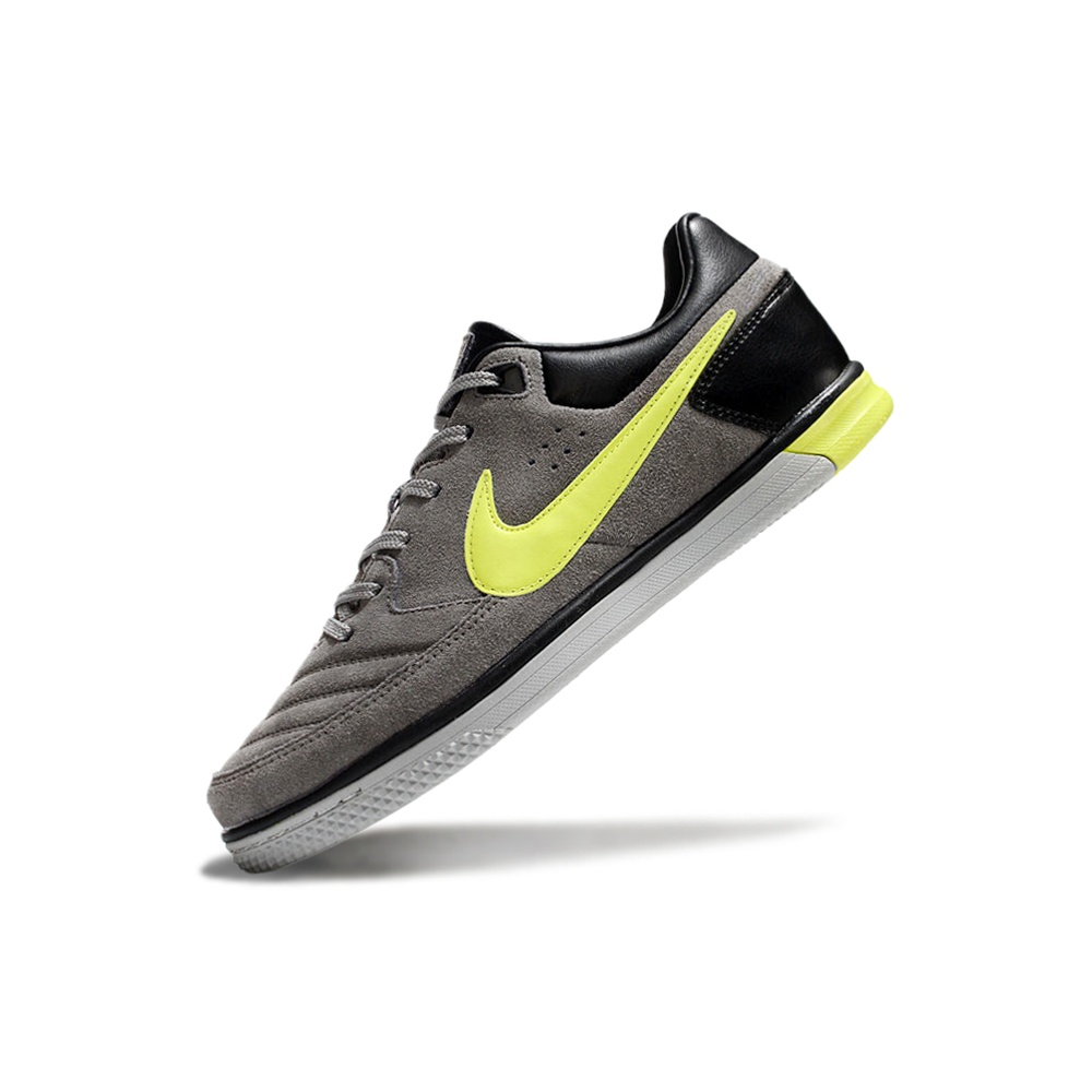 Chuteira Futsal Nike 5 StreetGato IC Cinza e Verde