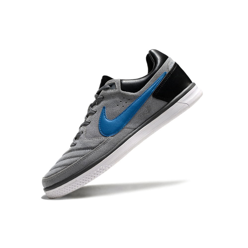 Chuteira Futsal Nike 5 StreetGato IC Cinza, Azul e Preto