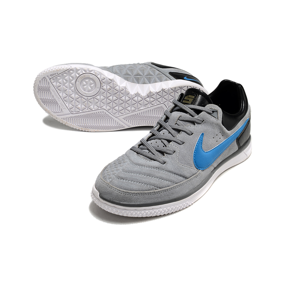 Chuteira Futsal Nike 5 StreetGato IC Cinza, Azul e Preto