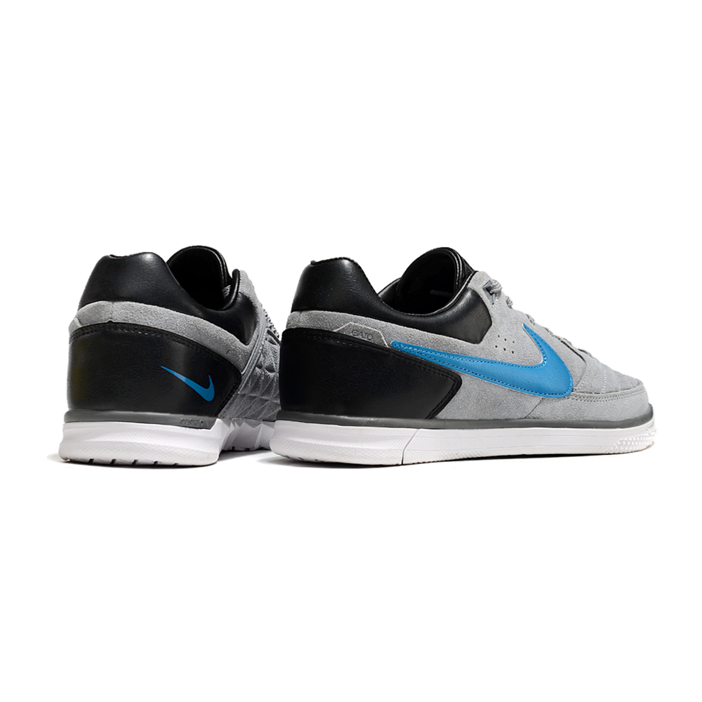 Chuteira Futsal Nike 5 StreetGato IC Cinza, Azul e Preto