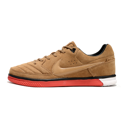 Chuteira Futsal Nike 5 StreetGato IC Marrom e Vermelho