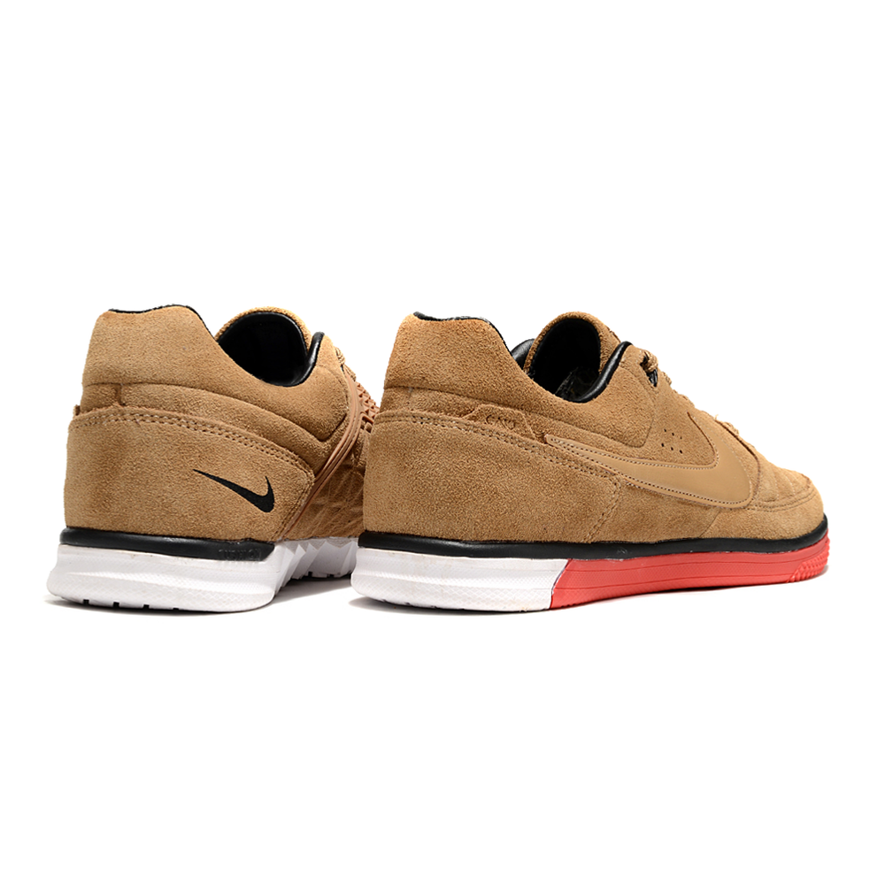Chuteira Futsal Nike 5 StreetGato IC Marrom e Vermelho