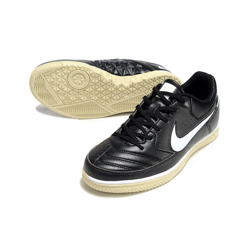 Chuteira Futsal Nike 5 StreetGato IC Preto, Branco e Bege