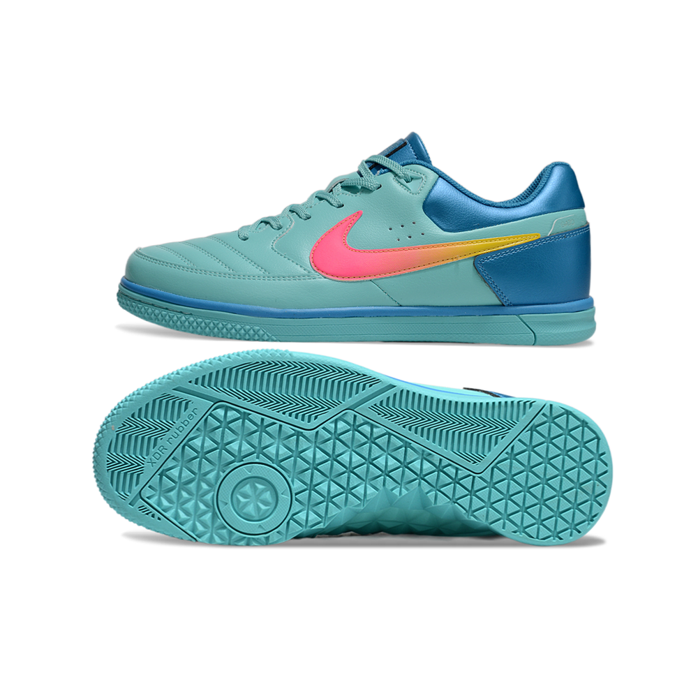 Chuteira Futsal Nike 5 StreetGato IC Verde, Azul e Laranja