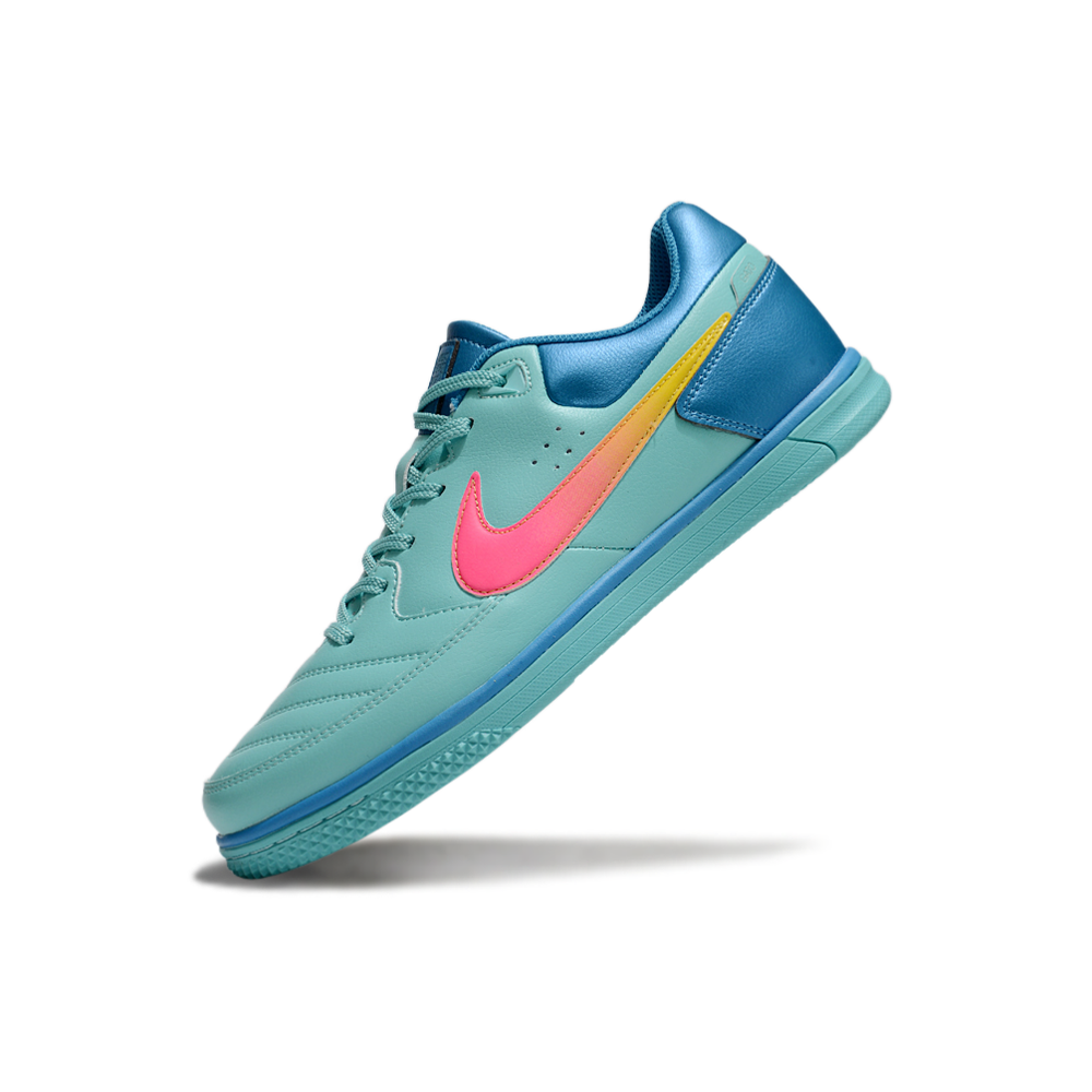 Chuteira Futsal Nike 5 StreetGato IC Verde, Azul e Laranja
