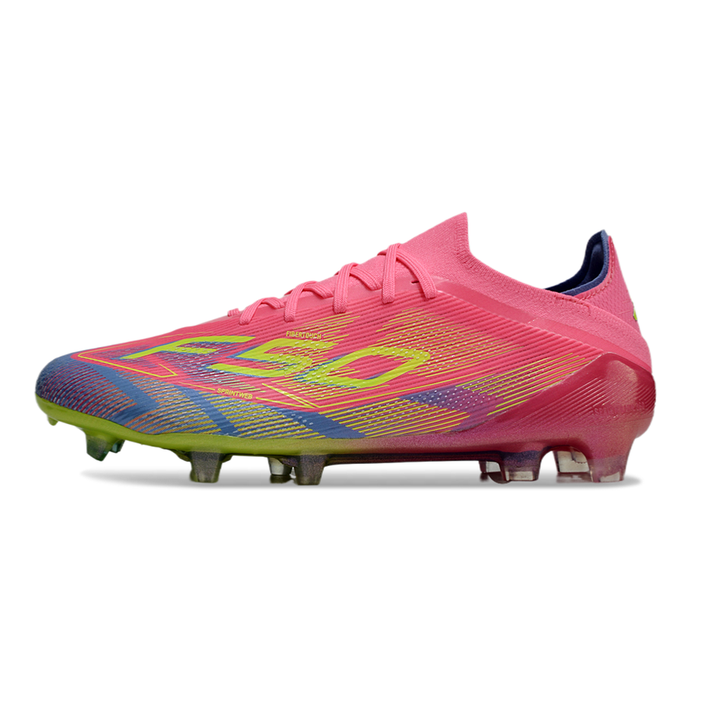 Chuteira Campo Adidas F50 FG Rosa, Verde e Azul