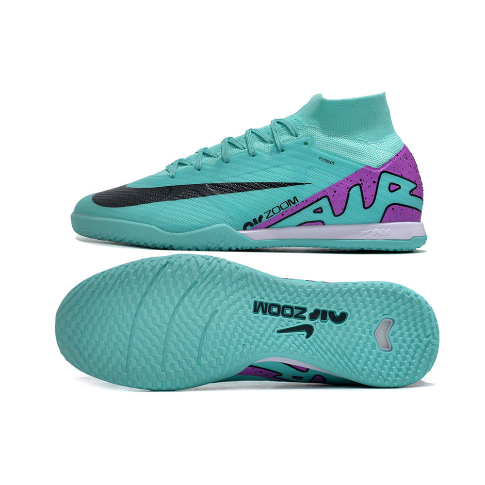 Chuteira Futsal Nike Air Zoom Mercurial Superfly 9 Elite IC Azul e Roxo 