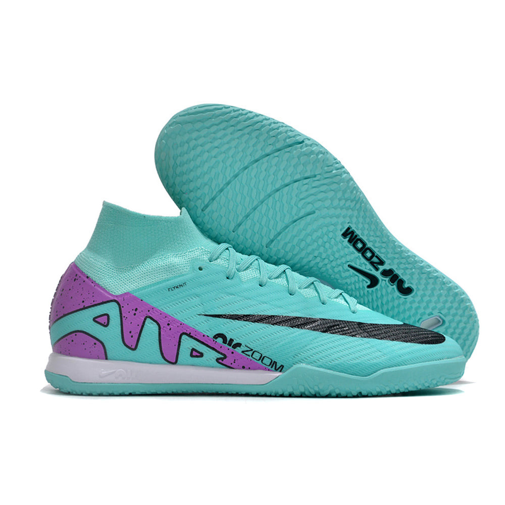 Chuteira Futsal Nike Air Zoom Mercurial Superfly 9 Elite IC Azul e Roxo 