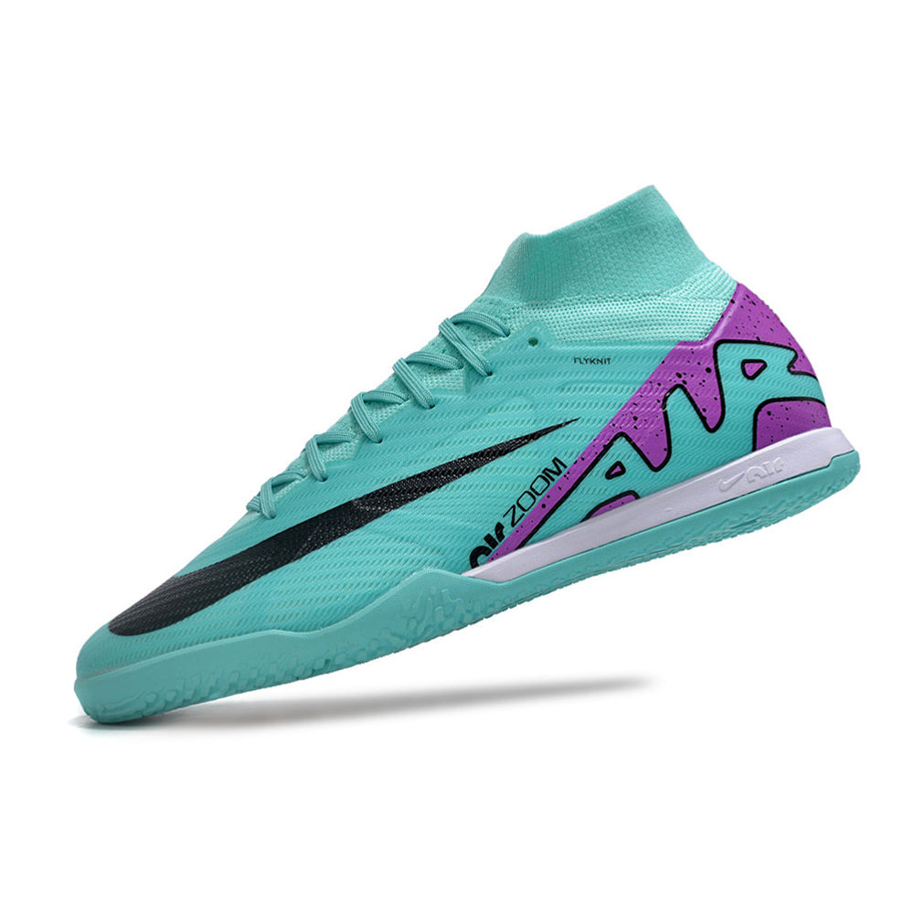 Chuteira Futsal Nike Air Zoom Mercurial Superfly 9 Elite IC Azul e Roxo 