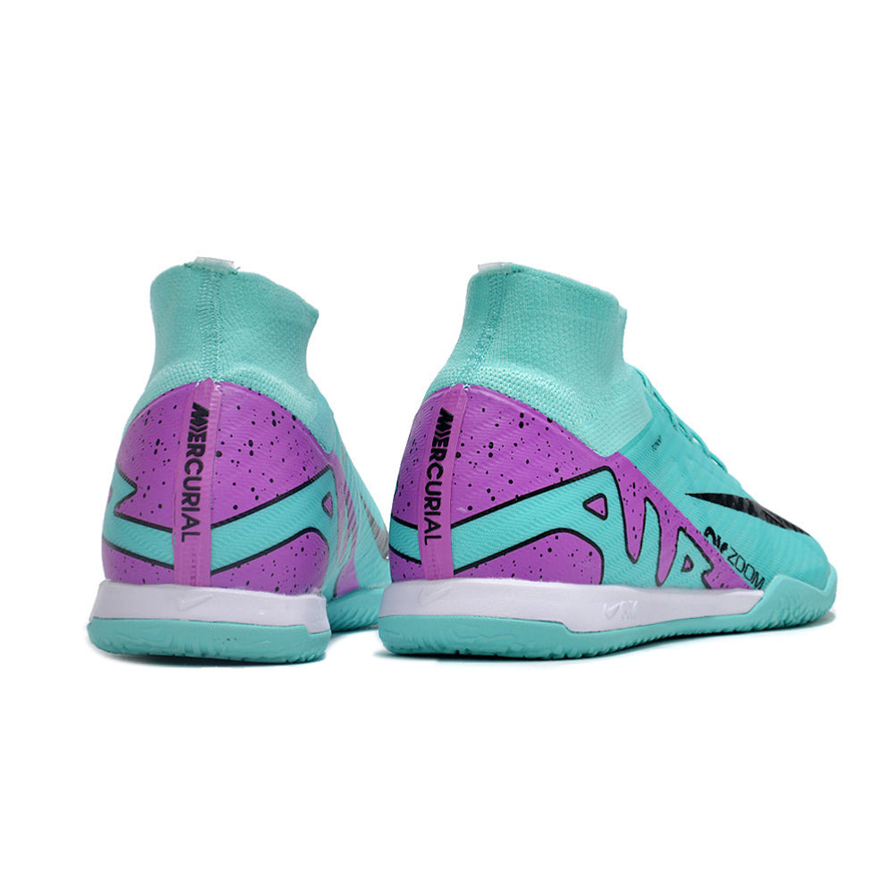 Chuteira Futsal Nike Air Zoom Mercurial Superfly 9 Elite IC Azul e Roxo 