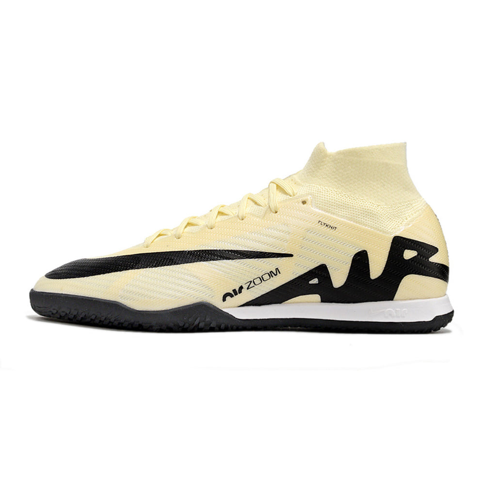Chuteira Futsal Nike Air Zoom Mercurial Superfly 9 Elite IC Bege e Preta 