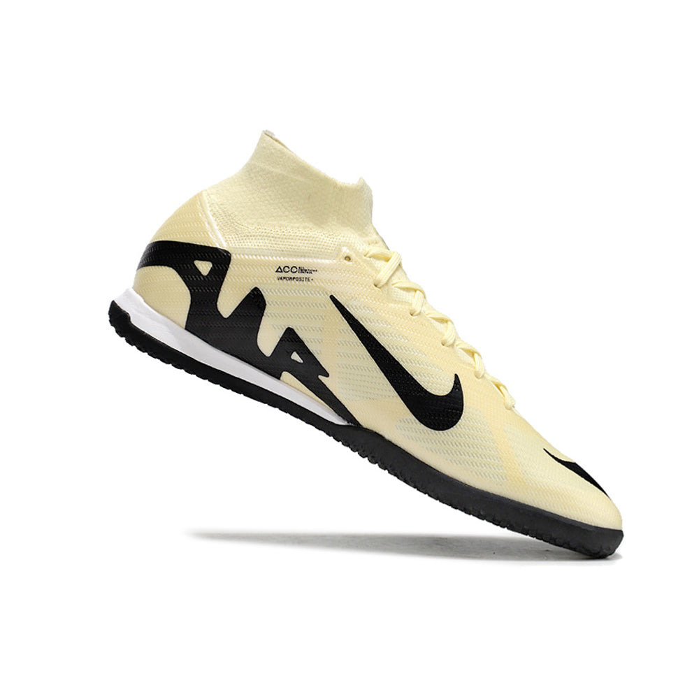Chuteira Futsal Nike Air Zoom Mercurial Superfly 9 Elite IC Bege e Preta 