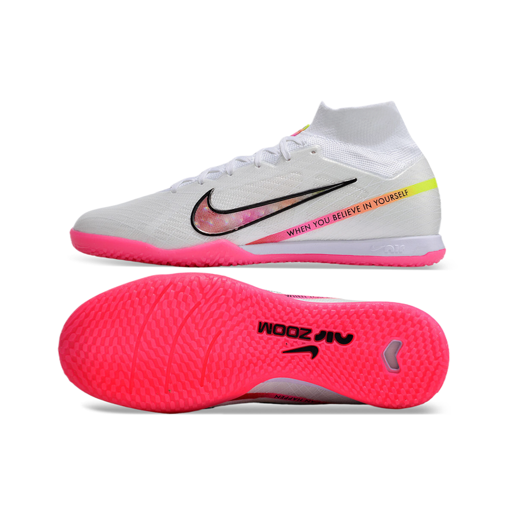 Chuteira Futsal Nike Air Zoom Mercurial Superfly 9 Elite IC Branca 