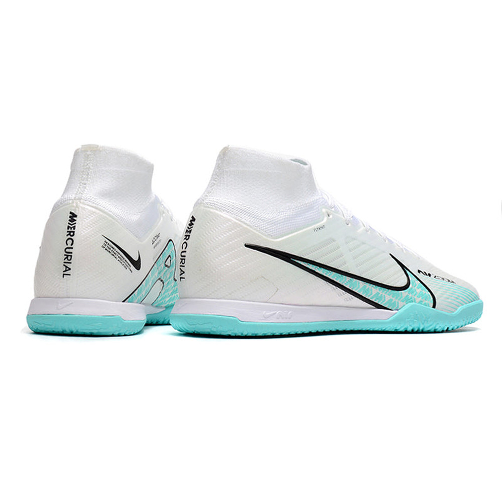 Chuteira Futsal Nike Air Zoom Mercurial Superfly 9 Elite IC Branca e Azul