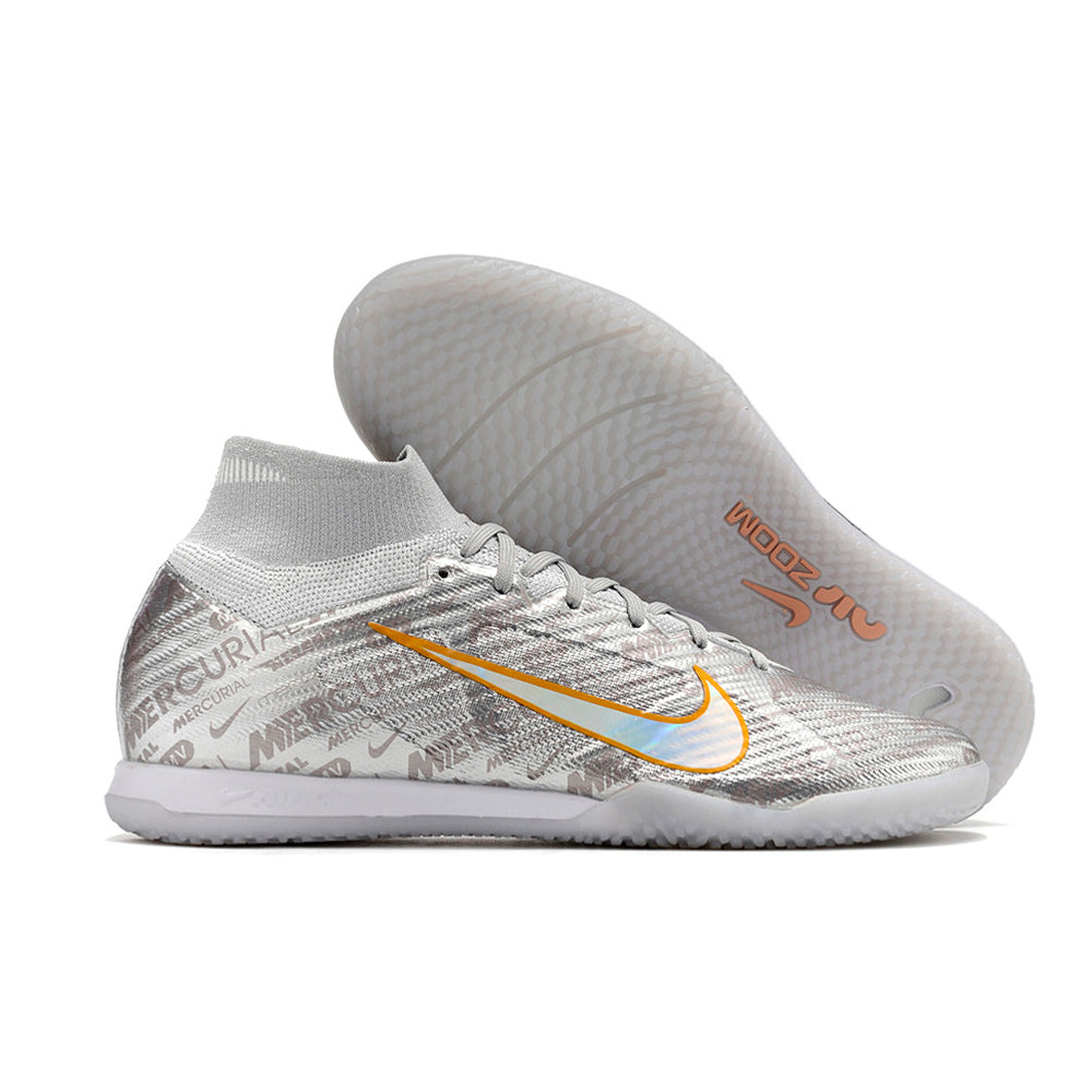 Chuteira Futsal Nike Air Zoom Mercurial Superfly 9 Elite IC Prata 