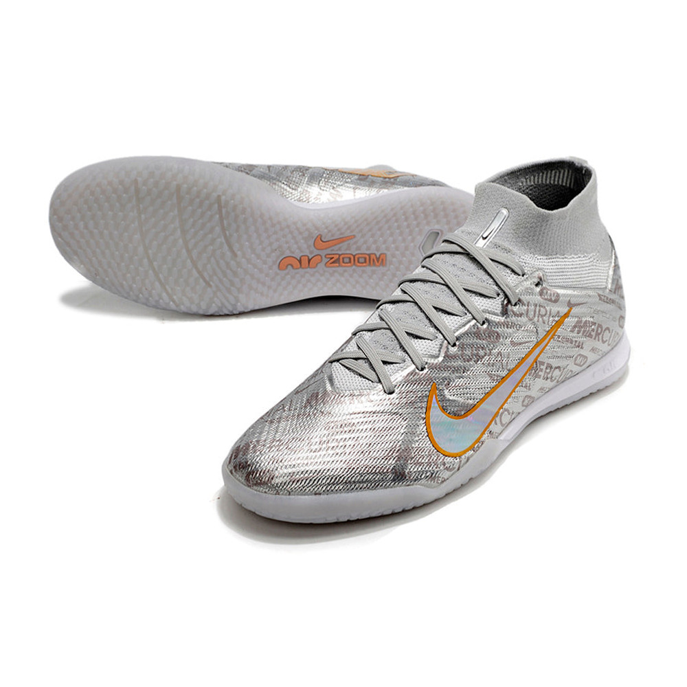 Chuteira Futsal Nike Air Zoom Mercurial Superfly 9 Elite IC Prata 