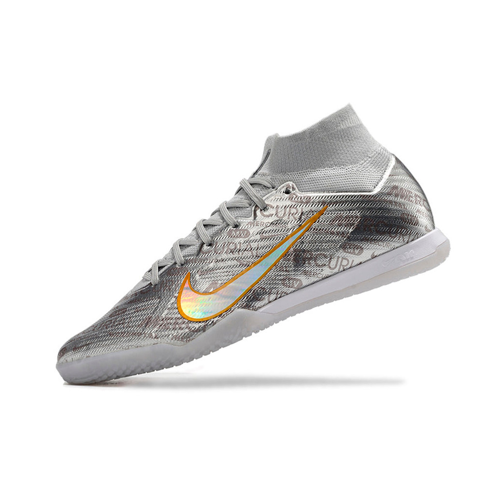 Chuteira Futsal Nike Air Zoom Mercurial Superfly 9 Elite IC Prata 