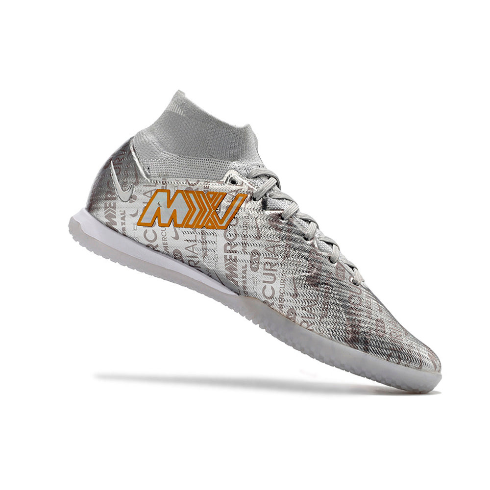 Chuteira Futsal Nike Air Zoom Mercurial Superfly 9 Elite IC Prata 
