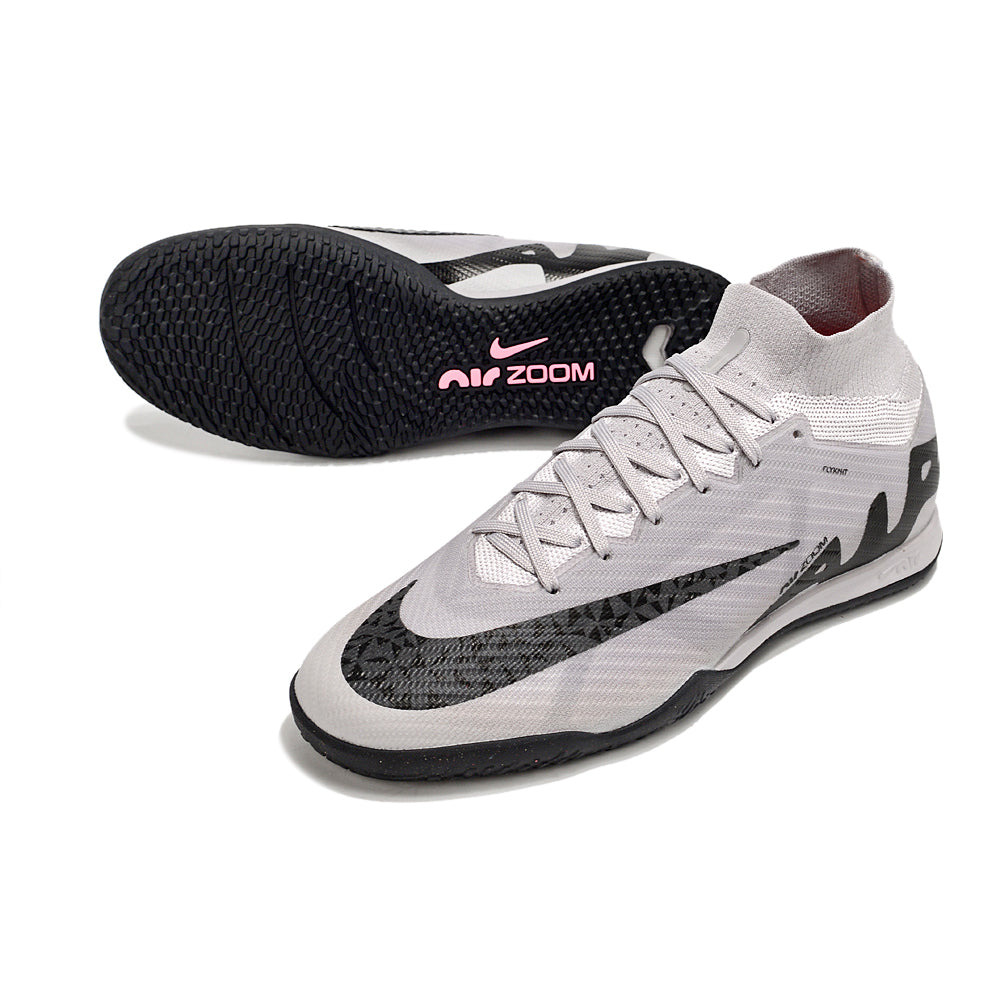 Chuteira Futsal Nike Air Zoom Mercurial Superfly 9 Elite IC Prata e Preta 