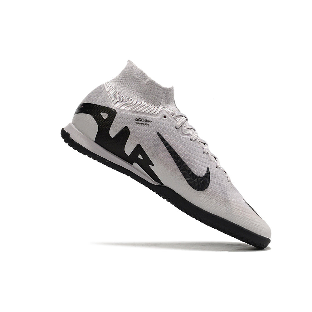 Chuteira Futsal Nike Air Zoom Mercurial Superfly 9 Elite IC Prata e Preta 
