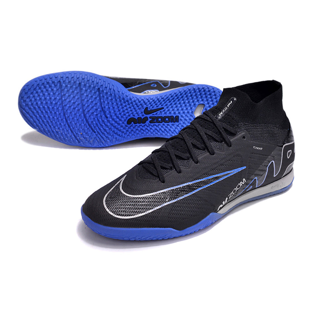 Chuteira Futsal Nike Air Zoom Mercurial Superfly 9 Elite IC Preta e Azul 