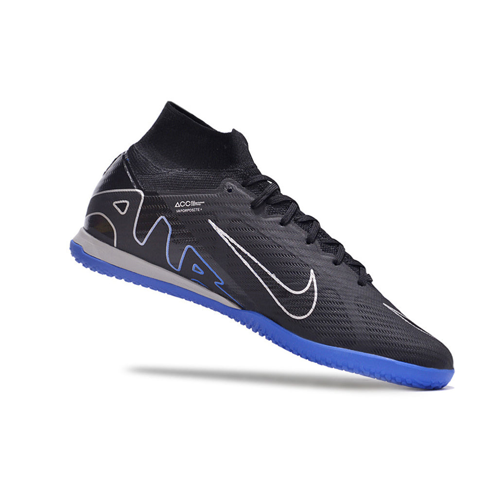Chuteira Futsal Nike Air Zoom Mercurial Superfly 9 Elite IC Preta e Azul 