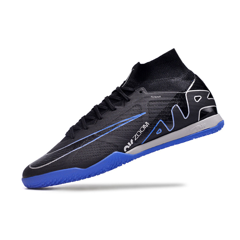 Chuteira Futsal Nike Air Zoom Mercurial Superfly 9 Elite IC Preta e Azul 