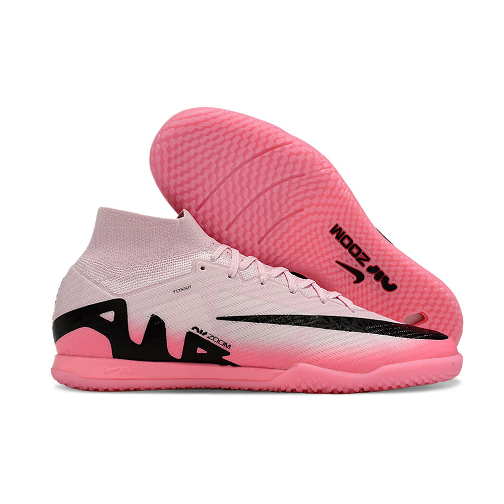 Chuteira Futsal Nike Air Zoom Mercurial Superfly 9 Elite IC Rosa e Preto 