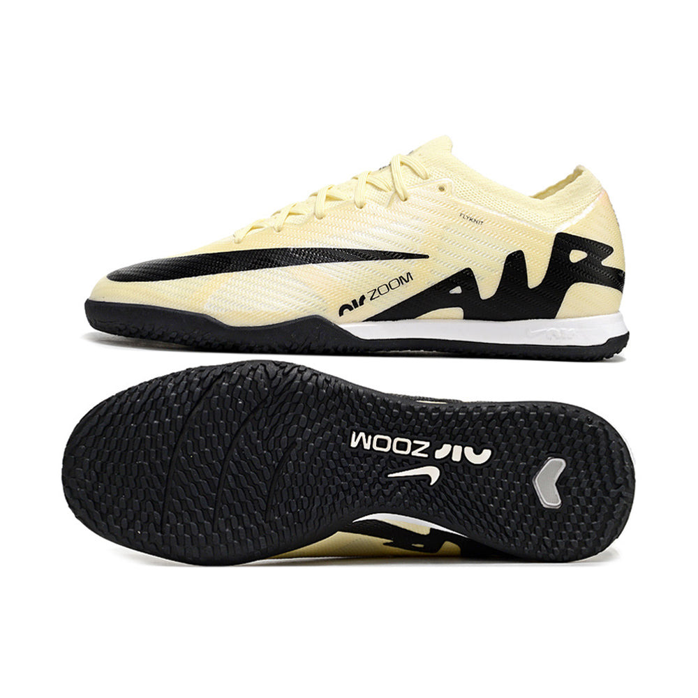 Chuteira Futsal Nike Air Zoom Mercurial Vapor 15 Elite IC Bege e Preto 