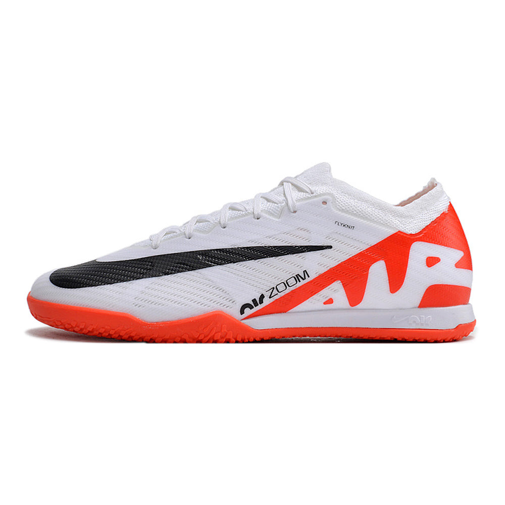 Chuteira Futsal Nike Air Zoom Mercurial Vapor 15 Elite IC Branca e Laranja 
