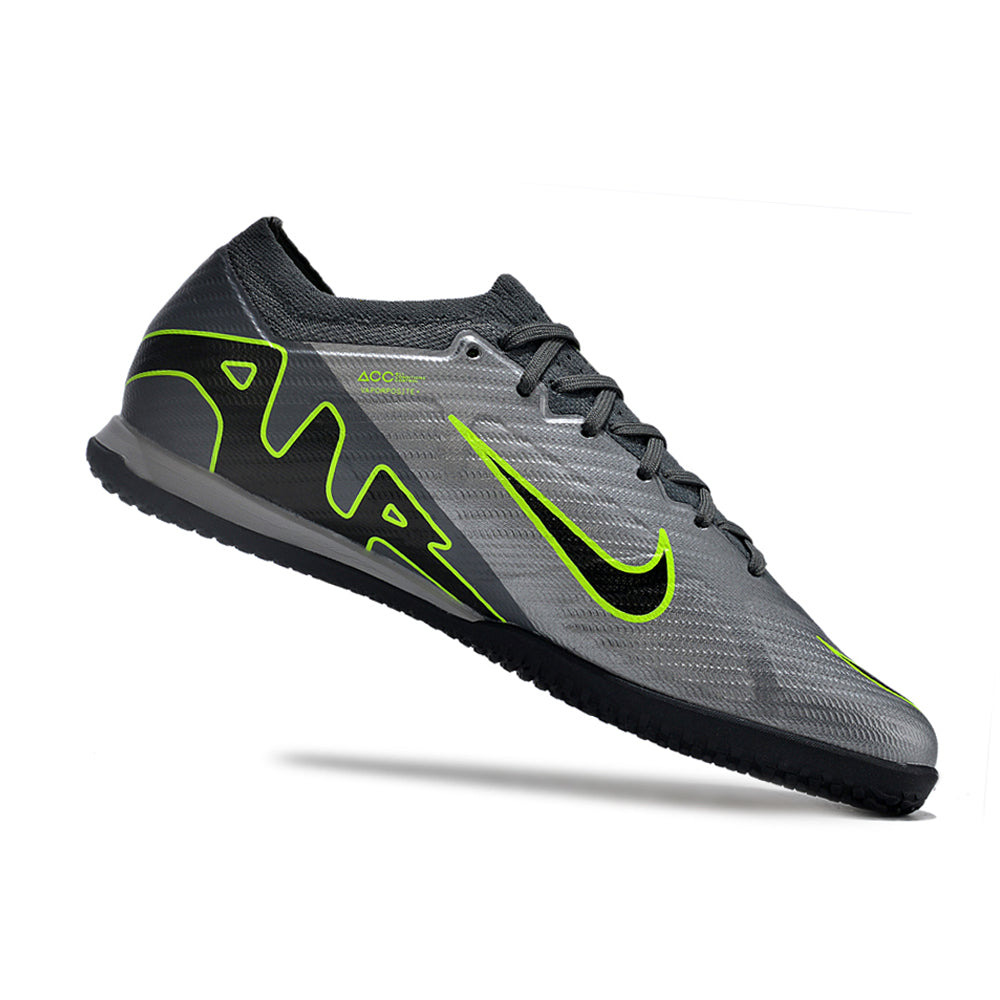 Chuteira Futsal Nike Air Zoom Mercurial Vapor 15 Elite IC Cinza e Verde