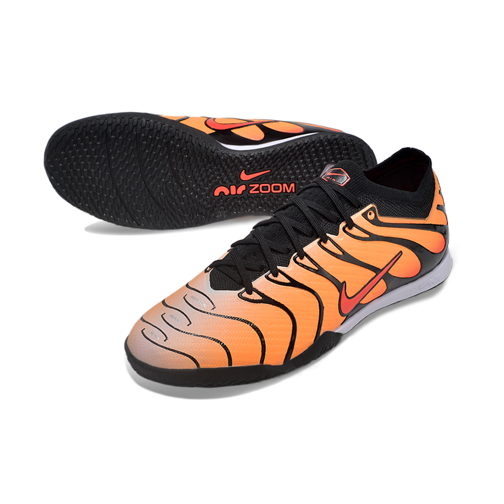 Chuteira Futsal Nike Air Zoom Mercurial Vapor 15 Elite IC Laranja e Preta 