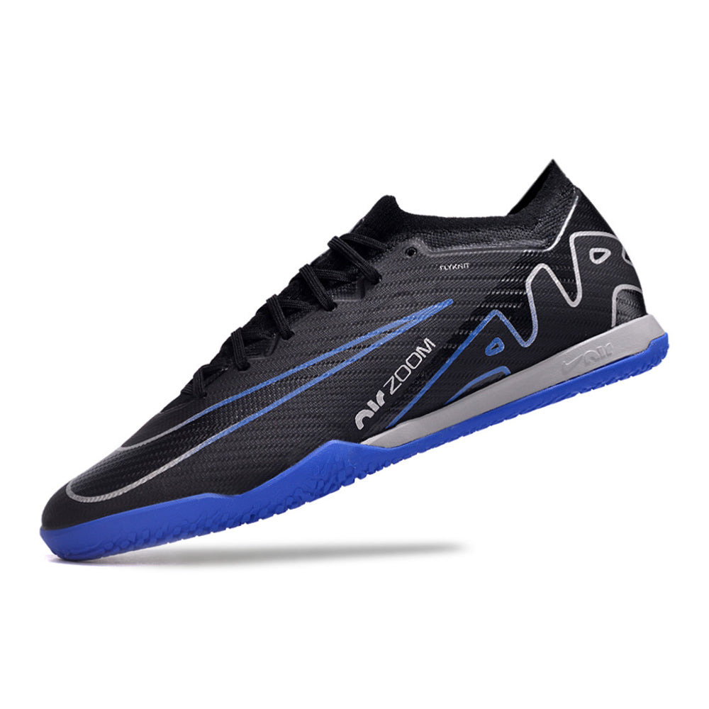 Chuteira Futsal Nike Air Zoom Mercurial Vapor 15 Elite IC Preta e Azul 