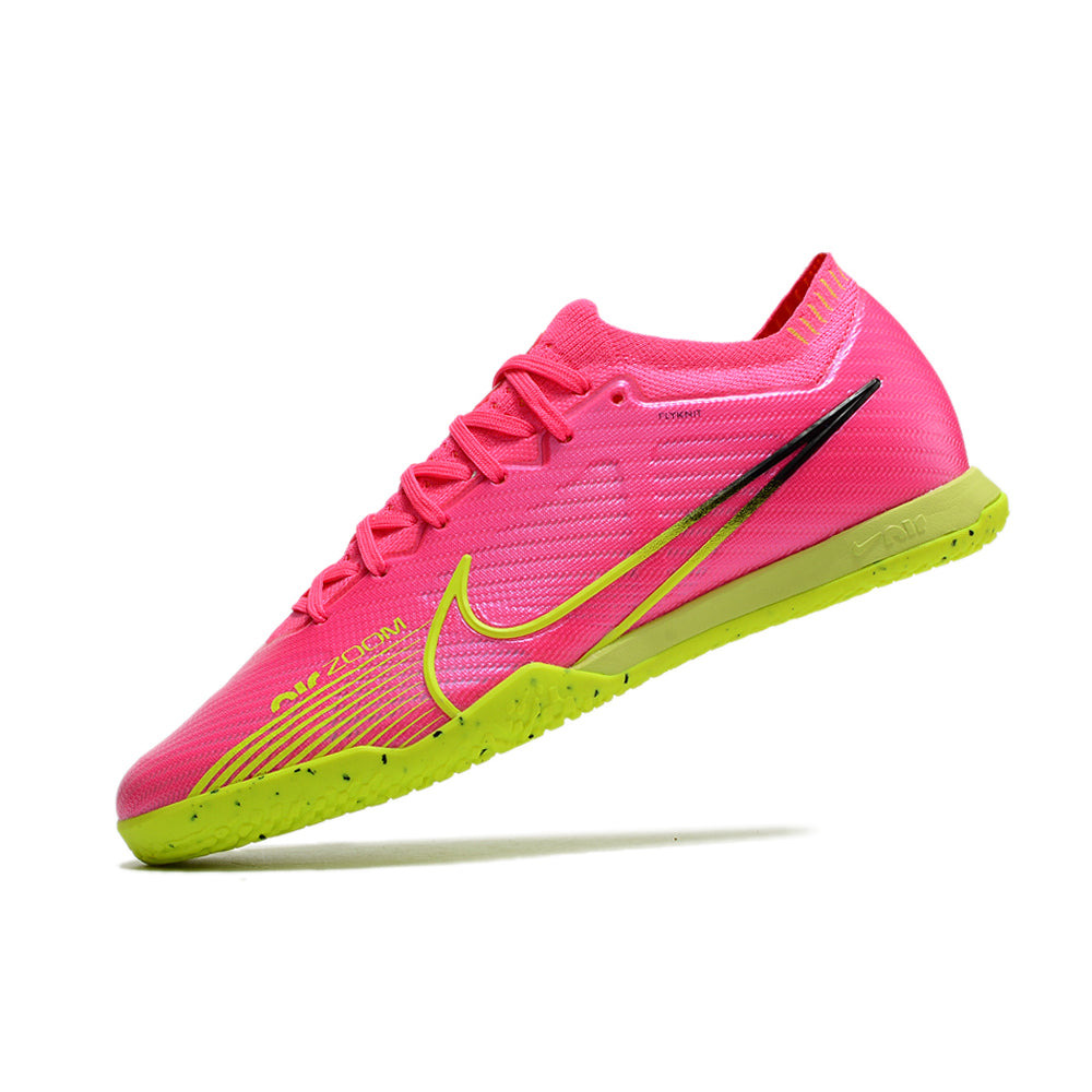 Chuteira Futsal Nike Air Zoom Mercurial Vapor 15 Elite Rosa e Verde 