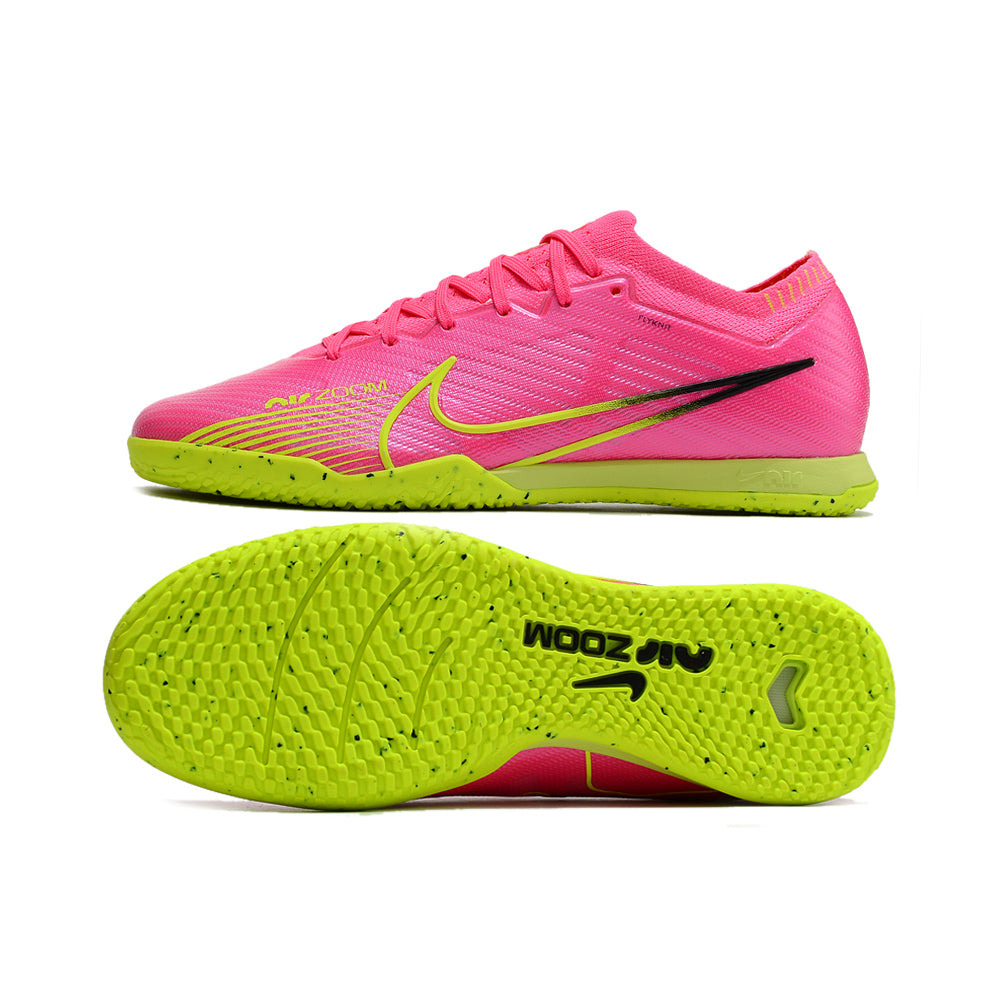 Chuteira Futsal Nike Air Zoom Mercurial Vapor 15 Elite Rosa e Verde 