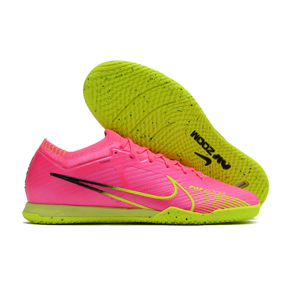 Chuteira Futsal Nike Air Zoom Mercurial Vapor 15 Elite Rosa e Verde 